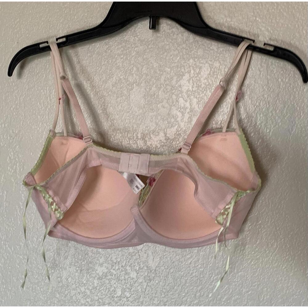 Delicates 38D Pink Lace Lightly Padded Underwire VINTAGE Bra Style J7878 - Picture 3 of 3